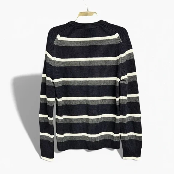 🌻NEW w/tags Theory Gary Stripe Merino Wool Crewneck Sweater Men's Size M $325